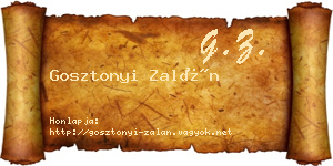 Gosztonyi Zalán névjegykártya
